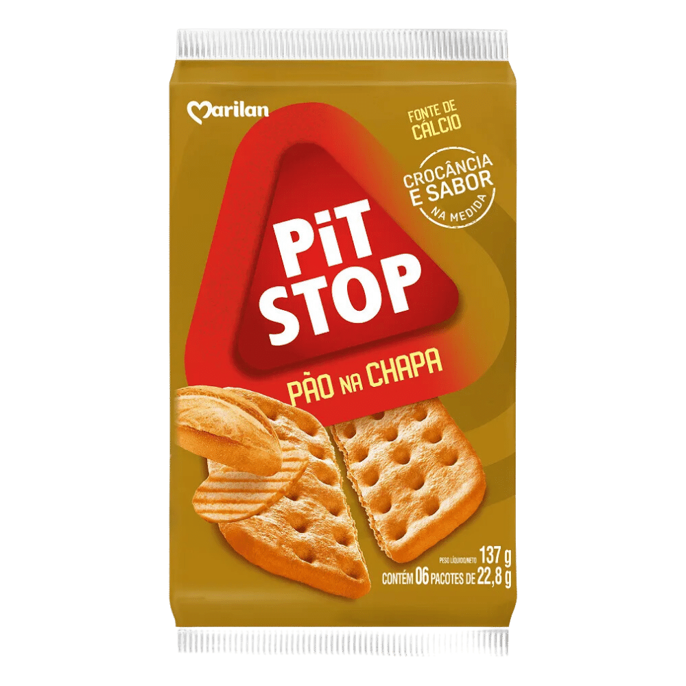 Biscoito Pit Stop Pão Na Chapa 137g Marilan